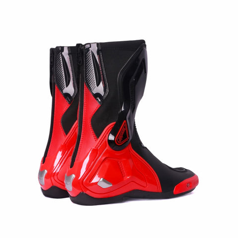 Allgoal Motorcycle Boots Black Red