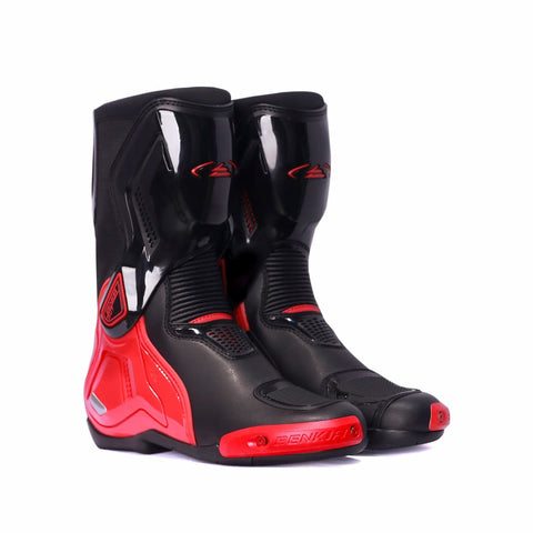 Allgoal Motorcycle Boots Black Red