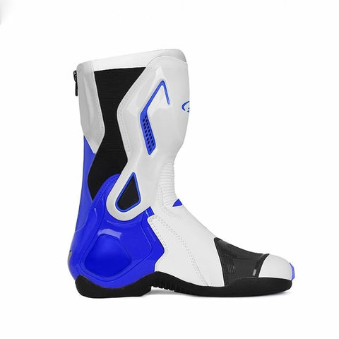 Allgoal Motorcycle Boots White Blue