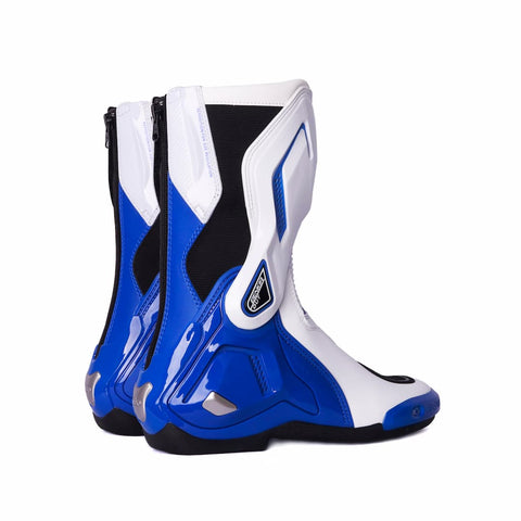 Allgoal Motorcycle Boots White Blue