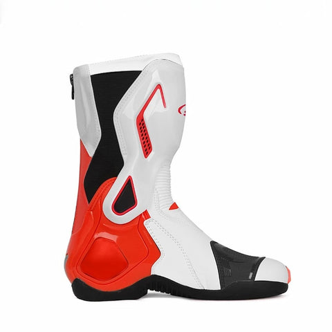 Allgoal Motorcycle Boots White Red