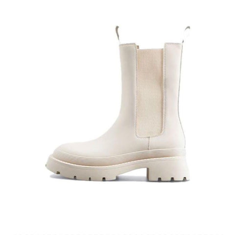 Women's White Chelsea Boots