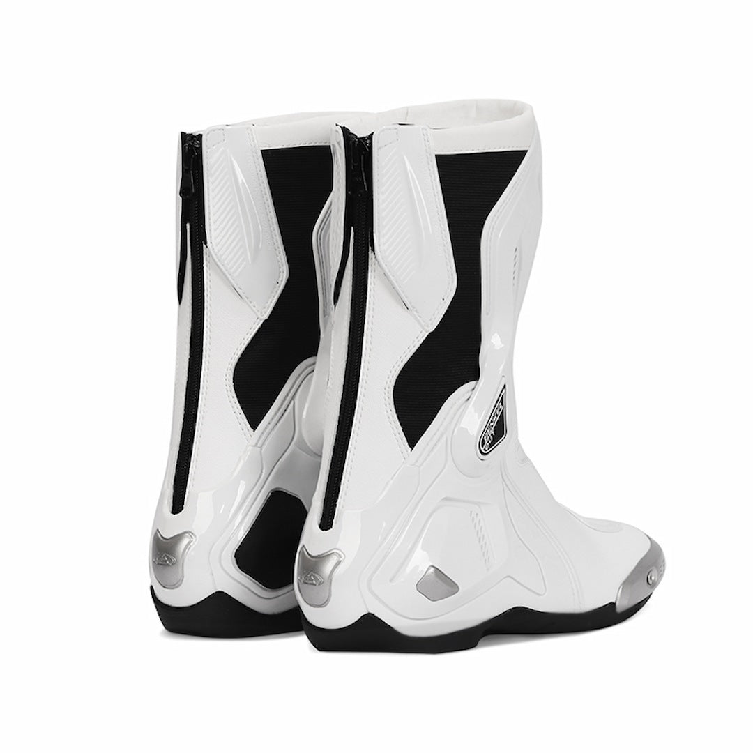 Allgoal White Motorcycle Riding Boots ALLGOAL