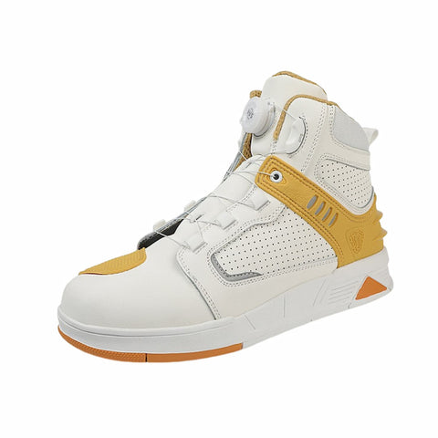 High-Top Motorcycle Boots Yellow