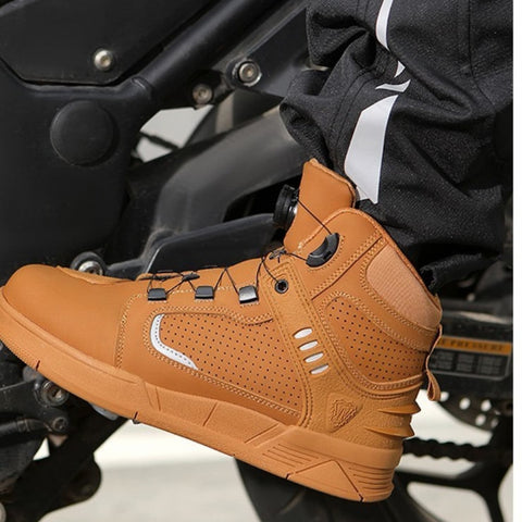 High-Top Motorcycle Boots