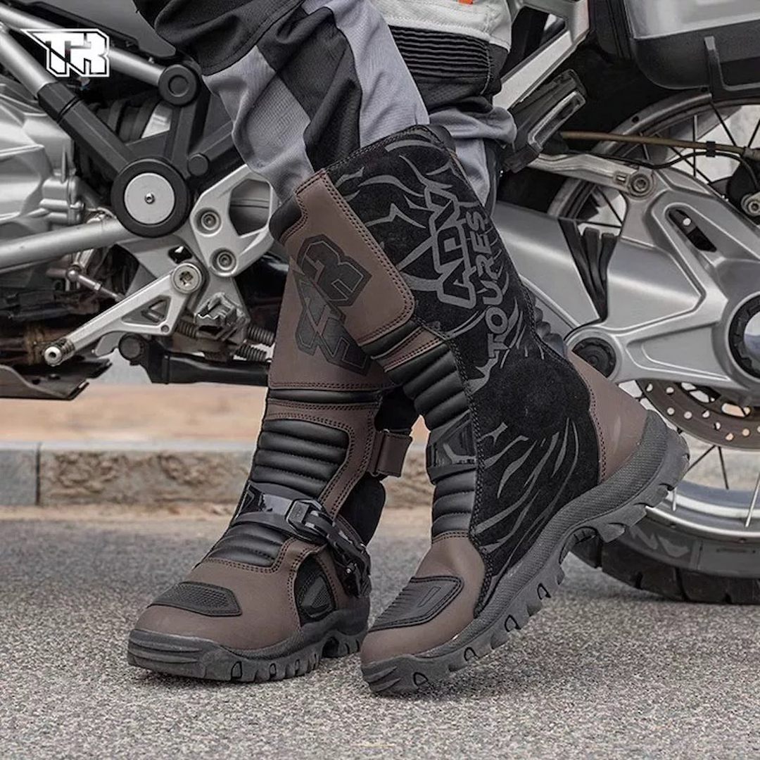 Allgoal Brown Motocross Boots Waterproofing ALLGOAL